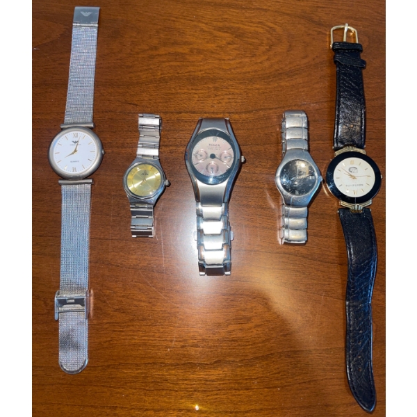 Collection Of Women's Watches  Gorgio Armani, Faux Rolex, & More