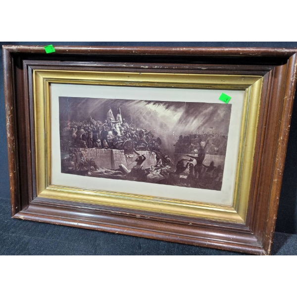 Framed Historical Scene Artwork Print, 12 x 17 Inches