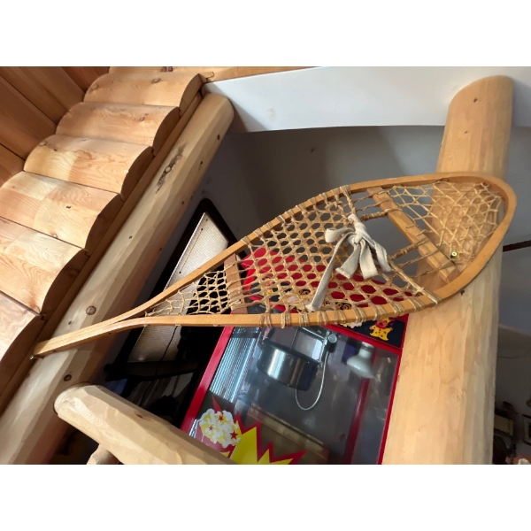 Pair of antique snow shoes 42” length .