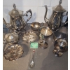 Image 1 : Assorted Metalware: Teapot, Coffee Pot, Cream & Sugar, Goblets and More!