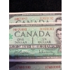 Image 2 :  1954 Bank of Canada two dollar bill one dollar bill Sn#        D/L748999 & 2 Consecutive 1$ bills 