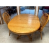 Image 1 :  Oak dining room table with 4 chairs