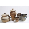 Image 3 : 5 Speckled Stoneware Pottery Vessels