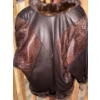 Image 2 : Vintage Brown Leather & Fur Maxi Trench Luxurious 80's Jacket (Woman's)