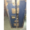 Image 8 : Navy Blue Antique Steamer Trunk Wardrobe, all Drawers Included 41 L, 22 D, 20 W When Flat 