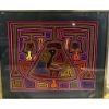 Image 3 : Framed Multicolored Textile Artwork and Decorative Watercolor Print