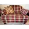 Image 1 : Oversized Plaid Arm Chair w/ Decorative Throw Pillow 50x36x34