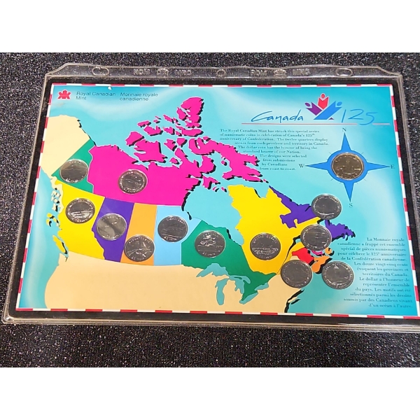 1992 Canada 125th Anniversary Commemorative Quarter & Dollar Set