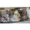 Image 8 : Vintage Jewelry Box 10 W, 7 D, 3.5 T and Assorted Costume Jewelry