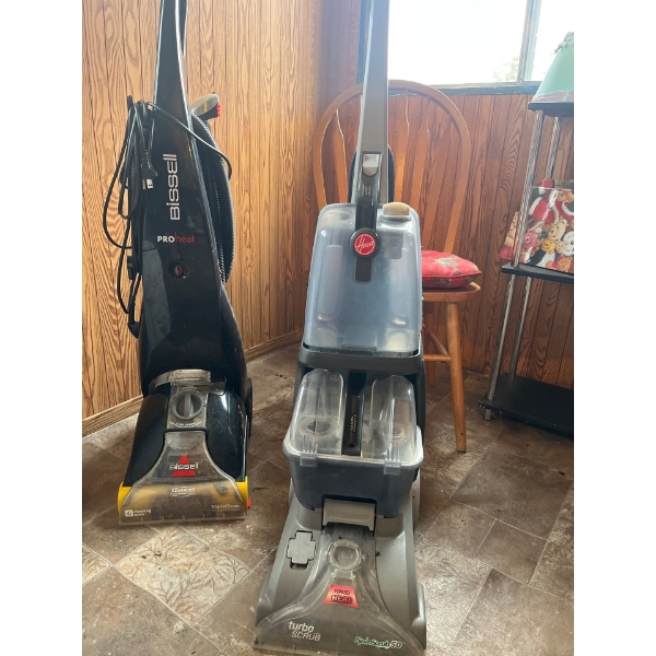 two carpet cleaners Bissell pro & Hover turbo scrub