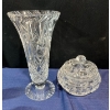 Image 1 : Crystal Vase and Candy Dish