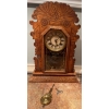 Image 1 : Antique Waterbury 'Tampa' Gingerbread Mantle Clock w/ Original Pendulum & Key 16T