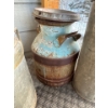 Image 2 : antique milk jugs one short with lid one stainless steel with lid, vintage antique coffee urn and ME