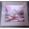 Image 4 : Two Framed Art Prints: Floral Cottage Scene and Garden Gazebo