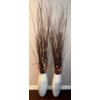 Image 1 : Decorative Concrete Floor Vases ft. Willow Foilage Bouquets 