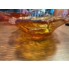 Image 2 : Rindskopf Carnival Glass. Fruit Bowl. Diamond Pattern. Marigold. Vintage. Indiana Glass Marigold Car