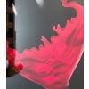 Image 2 : Red Pour by Chris De Rubeis Abstract Sensualism Mixed Media on Metal 17 1/2 w 24 h