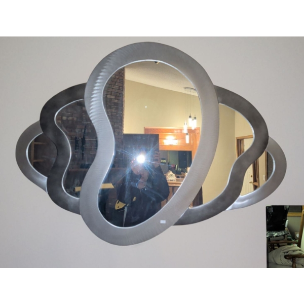 Unique Abstract Wall Mirror 24"Long 