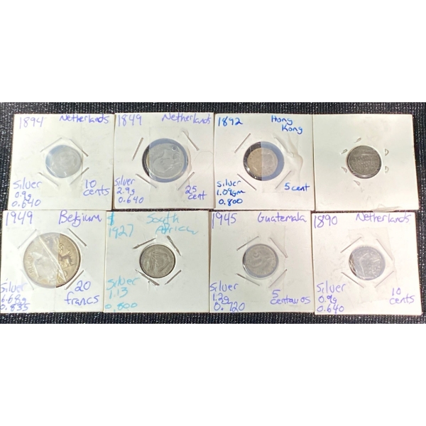 French Francs and Centimes and a Portuguese Coin 