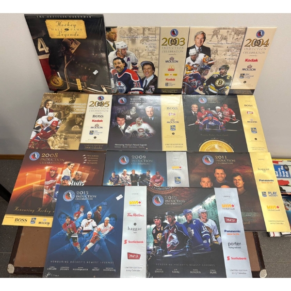 Brand New Hockey Hall of Fame Induction Calendars (1996 - 2013)