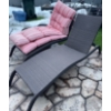 Image 3 : Modern Wicker Chaise Loungers ft/ Adjustable Back & Body Cushions w/ 2 Glass Top Tables