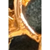 Image 3 : Yellow/Rose Gold 10K Stamped Heart Pendant & Chain, Purple/Blue Stone, Weighs 2.37g 