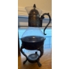Image 2 : Vintage Silver Plated Glass Carafe & Lid w/ Stand 9"tall + Vintage Print 