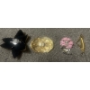 Image 4 : Vintage Hair Pin/Clip, Belt Buckle, Broches x2, & Three Beautiful Bracelets in Tray