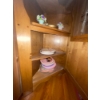 Image 3 : Very Old Rare Solid Wood Corner Shelf & Storage Oak Furniture Stand