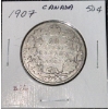 Image 1 : 1907 Canadian 50 Cent Coin 92.5% Silver 11.62 Grams