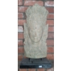Image 1 : Indonesian Resin Face Mounted on Wooden Stand 10 X 20 