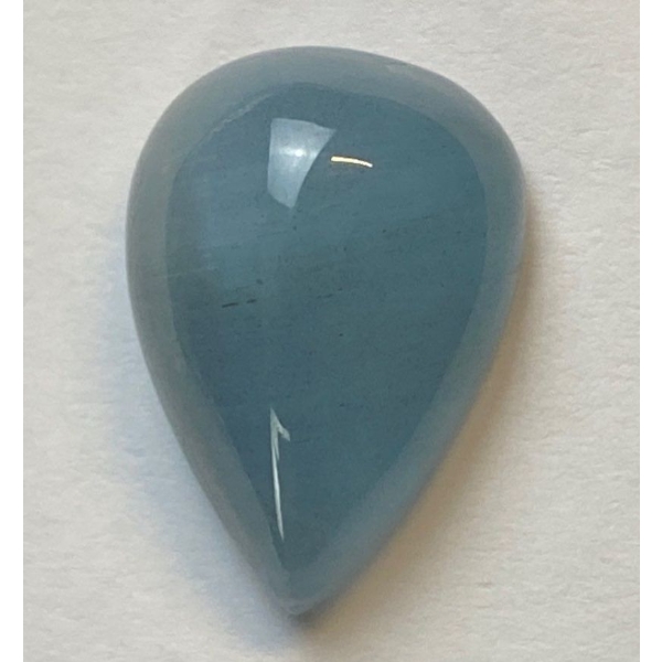 Dark Blue Aquamarine 12.3 ct Pear Shaped Cabochon