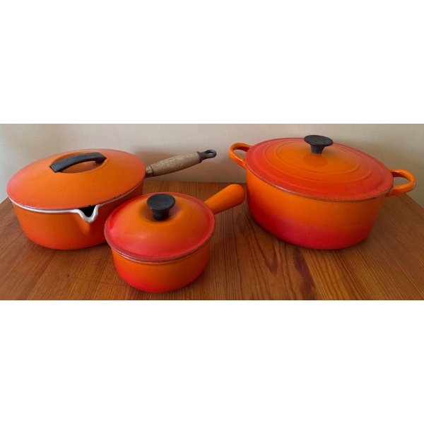 Le Creuset Set of 3 Pots 