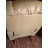 Image 6 : La-Z-Boy Beige Leather Reclining Massage Chair 39 w, 32 d, 40 h 