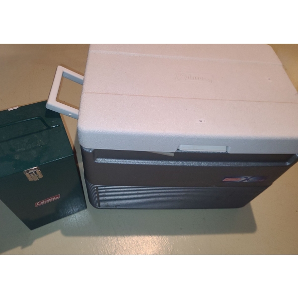 Coleman Model 335 Lantern (Globe 4) 12 T and Coleman Xtreme Cooler 20 W, 14 D, 16.5 T