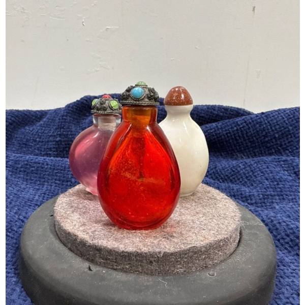 Set of 3 Snuff Bottles all 2.5H