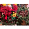 Image 1 : 4 Christmas wreath huge assortment of poinsettia decor beautiful pine cones, some yard elf stakes an