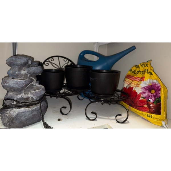 Horticulture Essentials - Planters Garden Fountain 14T Plant Stands Pruning Tools Watering Can & Mor