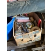 Image 2 : Wooden Shelving Unit with Assortment of Supplies