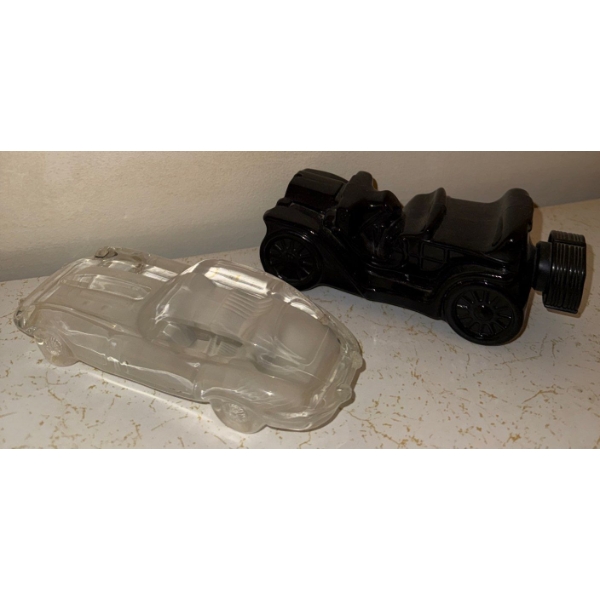 Vintage Hofbauer Lead Crystal Paperweight In Shape Of A Jaguar E-Type Car & Avon Collectible