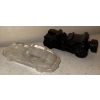 Image 1 : Vintage Hofbauer Lead Crystal Paperweight In Shape Of A Jaguar E-Type Car & Avon Collectible