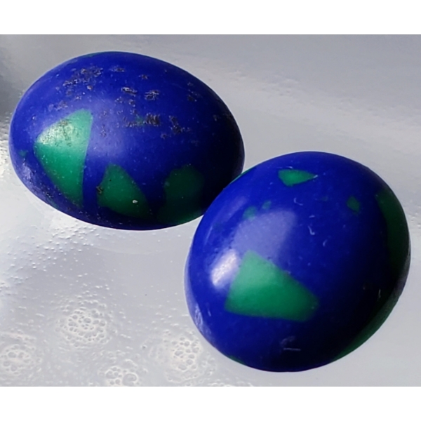 Lapis Lazuli Pair (3.2 ct total, 10×8×3 mm)