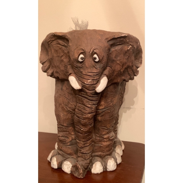 Vintage Ceramic Elephant Planter by Dave Grosman 10T