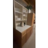 Image 3 : Two-Piece Wooden Kitchen Cabinet with Shelving and Storage