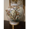 Image 3 : Large Decor Lamp - Ceramic Floral Design - 36T Large