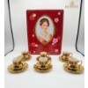 Image 2 : Decorative Porcelain Tea Set And Large Red And Gold Tin Labeled "Princess''