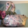 Image 2 : Vintage Shelf Decor - Plush Turtle & Swan Large Floral Vessel & More