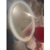 Image 3 : Unholstered Chair 35 W, 29 D, 36 T, Oval Mirror 18.5 x 26, Artificial Ficus Tree 