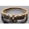 Image 3 : 14k Gold Ring w/ Small Colorless Stones (Bent & Missing Centre Stone), Weighs 2.3g 