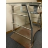 Image 3 : Modern Glass and Metal Desk with Wood Shelving